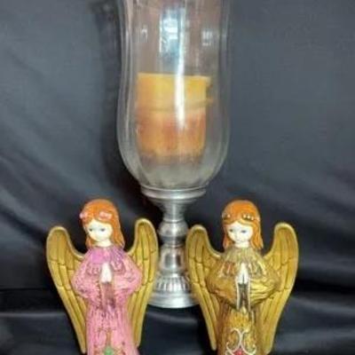 Hurricane Glass Candles and Angels