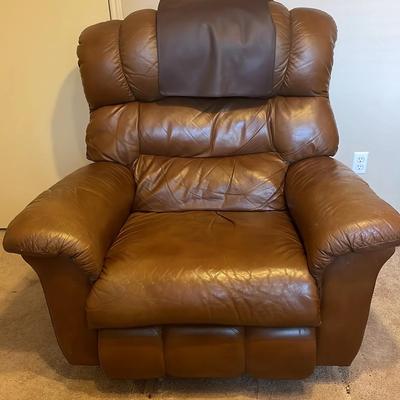 Large Leather Recliner By La-Z-Boy