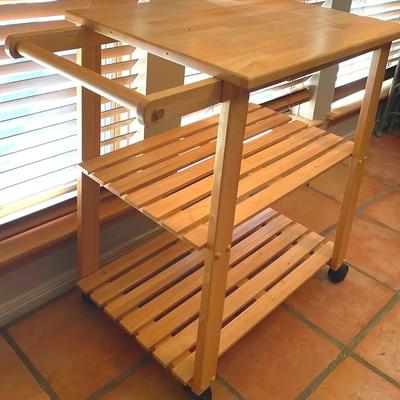 Portable Wood Kitchen Cart