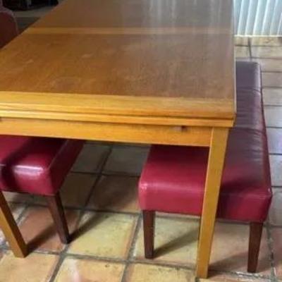 Extendable Table & 2 Benches 