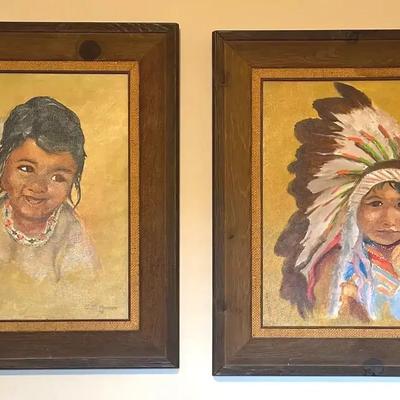 Native American Children By Artist EM Howard