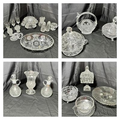 Large Lot Of Cut Glass Crystal 