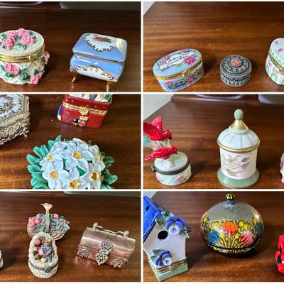 18 Miniature Trinket Boxes