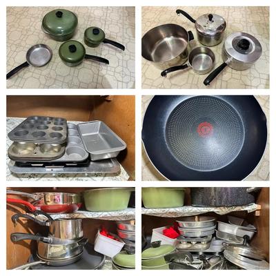Pots, Pans & Bakeware Lot T-fal, Club, Bakeking, Wilton & More!