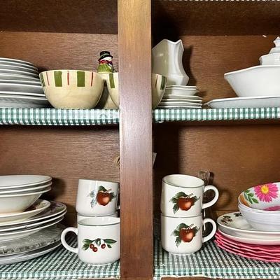 Cabinet Of Mixed Dinnerware