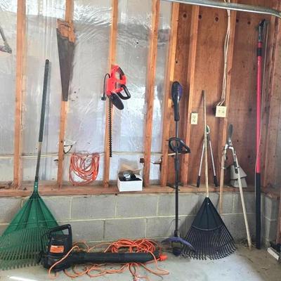  Leaf Blower, Trimmer, Chainsaw, Ladders, Yard Tools