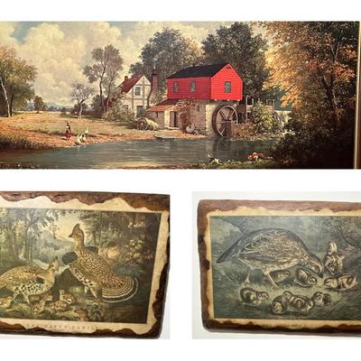 E.Thomas “Red Watermill” & 2 Arthur Fitzwilliam Tait Prints