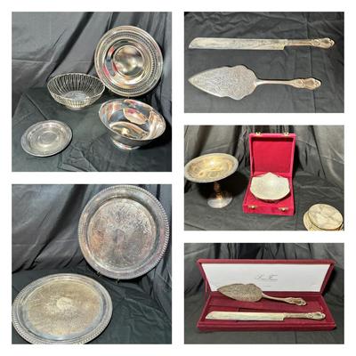 Lot Of Silver plated Serving Pieces