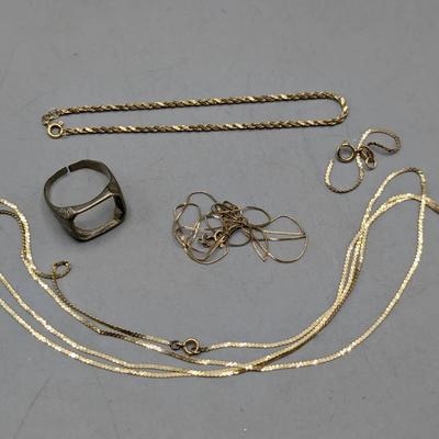 14K Gold Bracelet, Necklaces & Scrap Gold