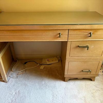 MCM Desk W/Proective Glass Top