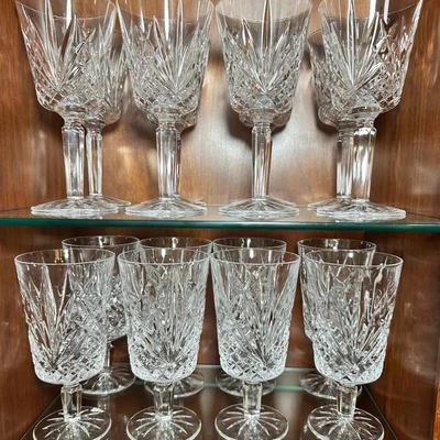 16 Pc Cut Glass Crystal Wine Goblets