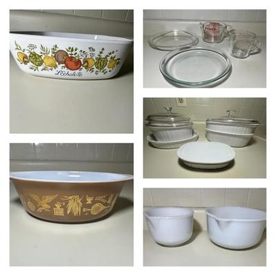 Lot Of Pyrex, Sunbeam & Corning ware 