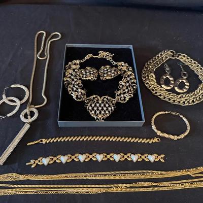 Lot 236: Gold Tone Costume Jewelry Collection