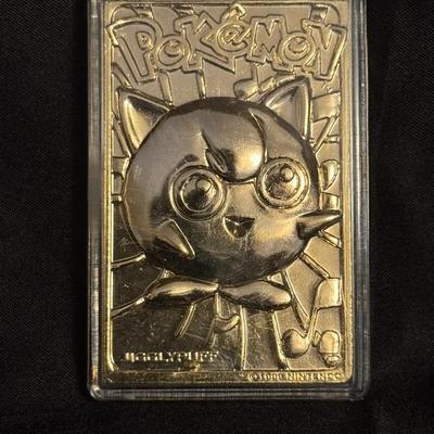 Lot 501: Pokémon 23K Gold-Plated Jigglypuff Card w/ Certificate of Authenticity
