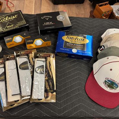 Lot 257: Golf Balls New And Used, Tournament Hats And Women’s Left Gloves 