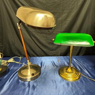Lot 260: Pair Of Office Desk Lamps 