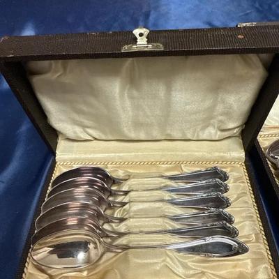Lot 572: Antique RICO Silverplate Spoons in Original Case – Pat. 1919