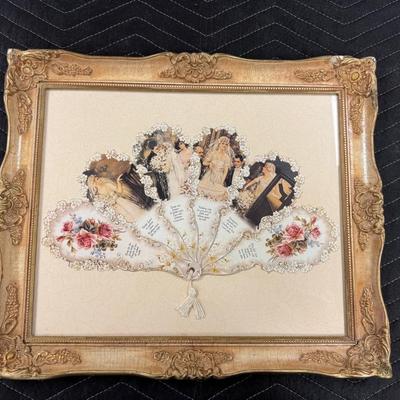 Lot 251: Victorian Style Fan Collage 