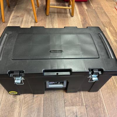 Lot 268: Sterilite Wheeled Heavy Duty Storage Trunk