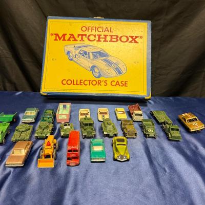 Lot 565: Matchbox Case With Cars And One redline!