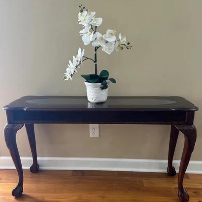 Sofa Table And Faux Orchid 