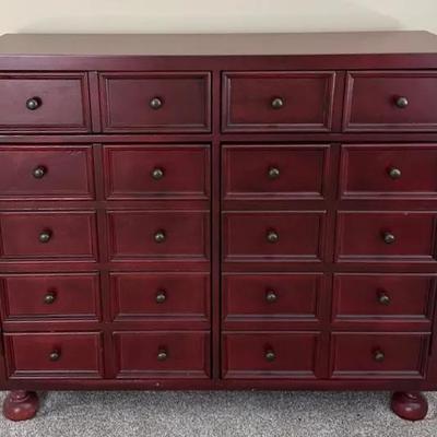 Ashley Furniture Cherry-Toned Accent Cabinet
