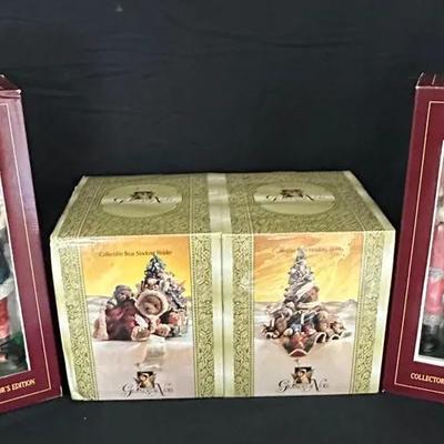 Grandeur Noel- Never Opened Stocking Holders And Santa Figurines 