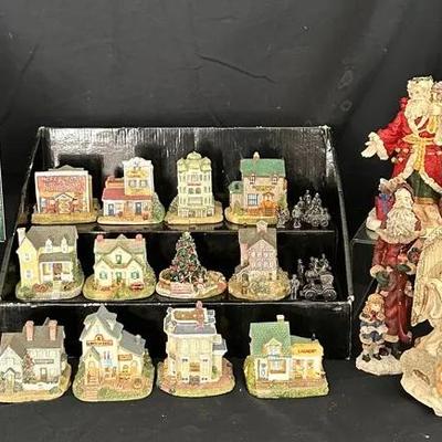 Christmas Decor: Vintage Mini Liberty Falls Americana Village And Figurines 