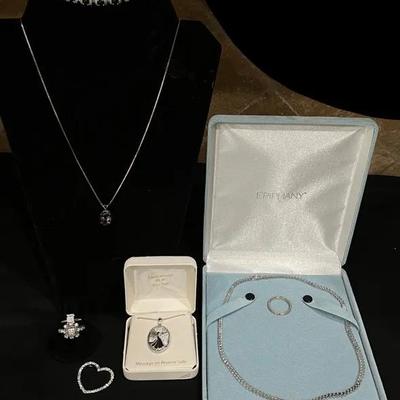 Dainty Assortment Of Sterling Silver & Cubic Zirconia Jewelry