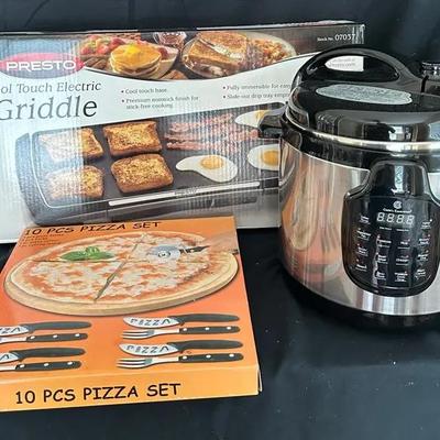 Brand-New Kitchen Essentials! Presto Griddle, Cook’s Essentials Pressure Cooker & Pizza Set