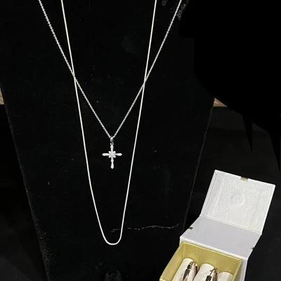 Sterling Silver, Carnelian, & Cubic Zirconia Jewelry 