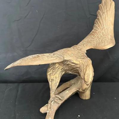 Vintage Metal Eagle Statue 