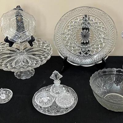 Clear Crystal And Glass Assortment/Tiara Bowl/Tiara Trinket