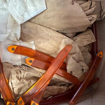 Sale Photo Thumbnail #23: Straight edge razor scales new old stock 