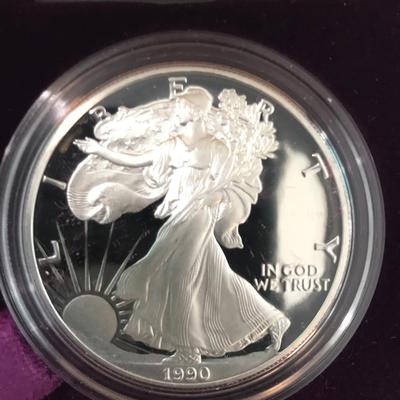 1990 S Silver Eagle Proof Coin