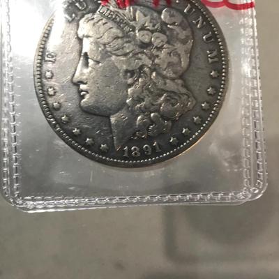 1891-CC Morgan Silver Dollar 