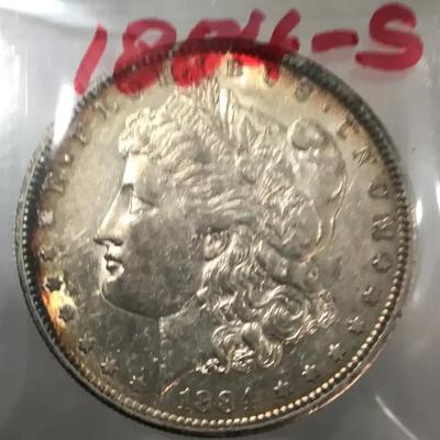 1884 S Morgan Silver Dollar