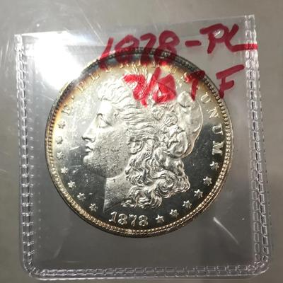 1878 Morgan Silver Dollar 7/8 Tail Feathers
