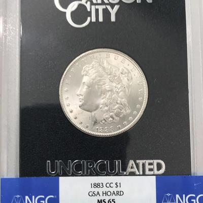 1883-CC Morgan Silver Dollar (MS65)