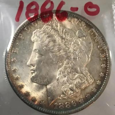 1886 O Morgan Silver Dollar