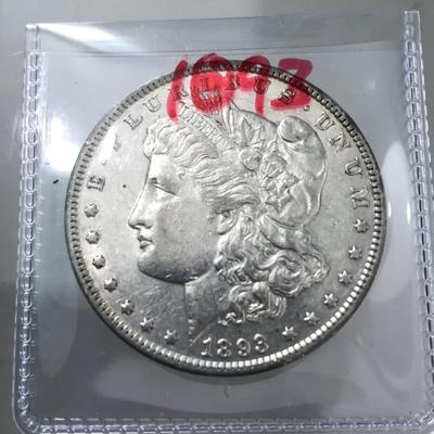 1893 P Morgan Silver Dollar 