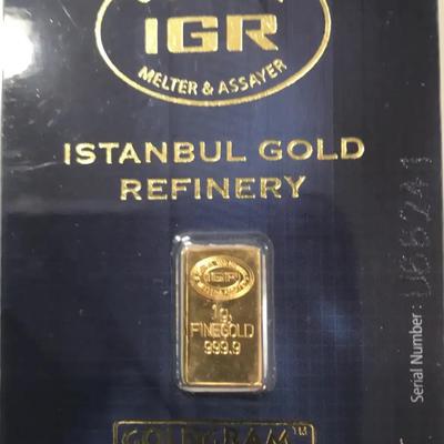 1 Gram Gold Bar