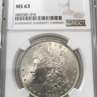 1885 Morgan Dollar (MS63)