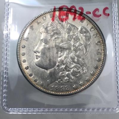1892 CC Morgan Silver Dollar 