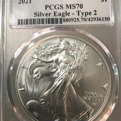 2021 Silver Eagle Type 2 MS70