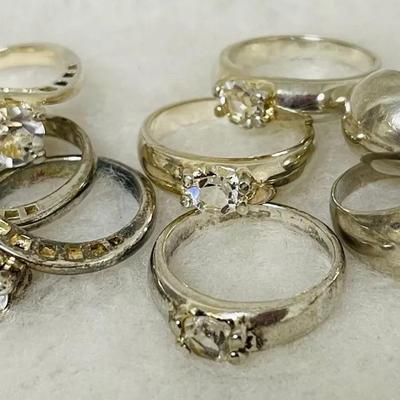 Unmarked Silver Fashion Rings