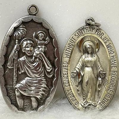 Sterling Silver Catholic Religious Pendants