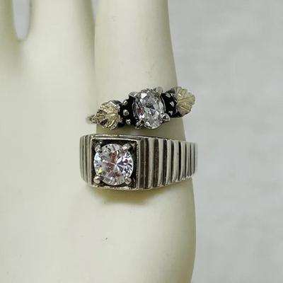 Vintage Sterling Silver and CZ Rings