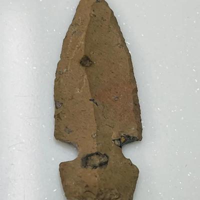 Tan Chert Side-notched Stone Arrowhead Projectile Point 