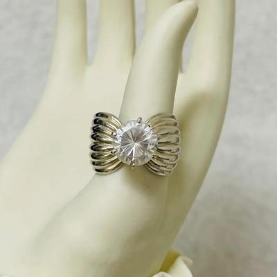 Sterling Silver CZ Statement Ring